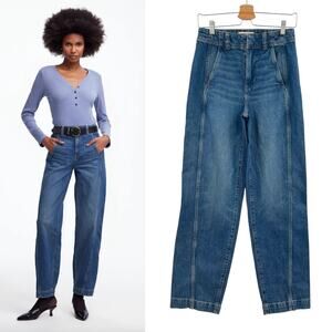 Madewell Tapered Denim Trousers‎ Jeans Concho Wash Blue Size 25